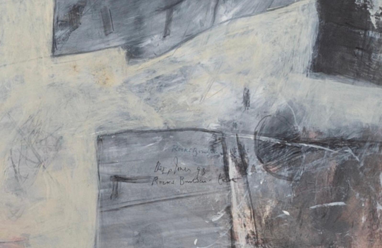Rocks, Boulders and Path, Oil on Paper Painting by Philip Jones, 1993 2