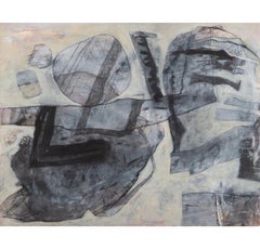 Rocks, Boulders and Path, Oil on Paper Painting by Philip Jones, 1993