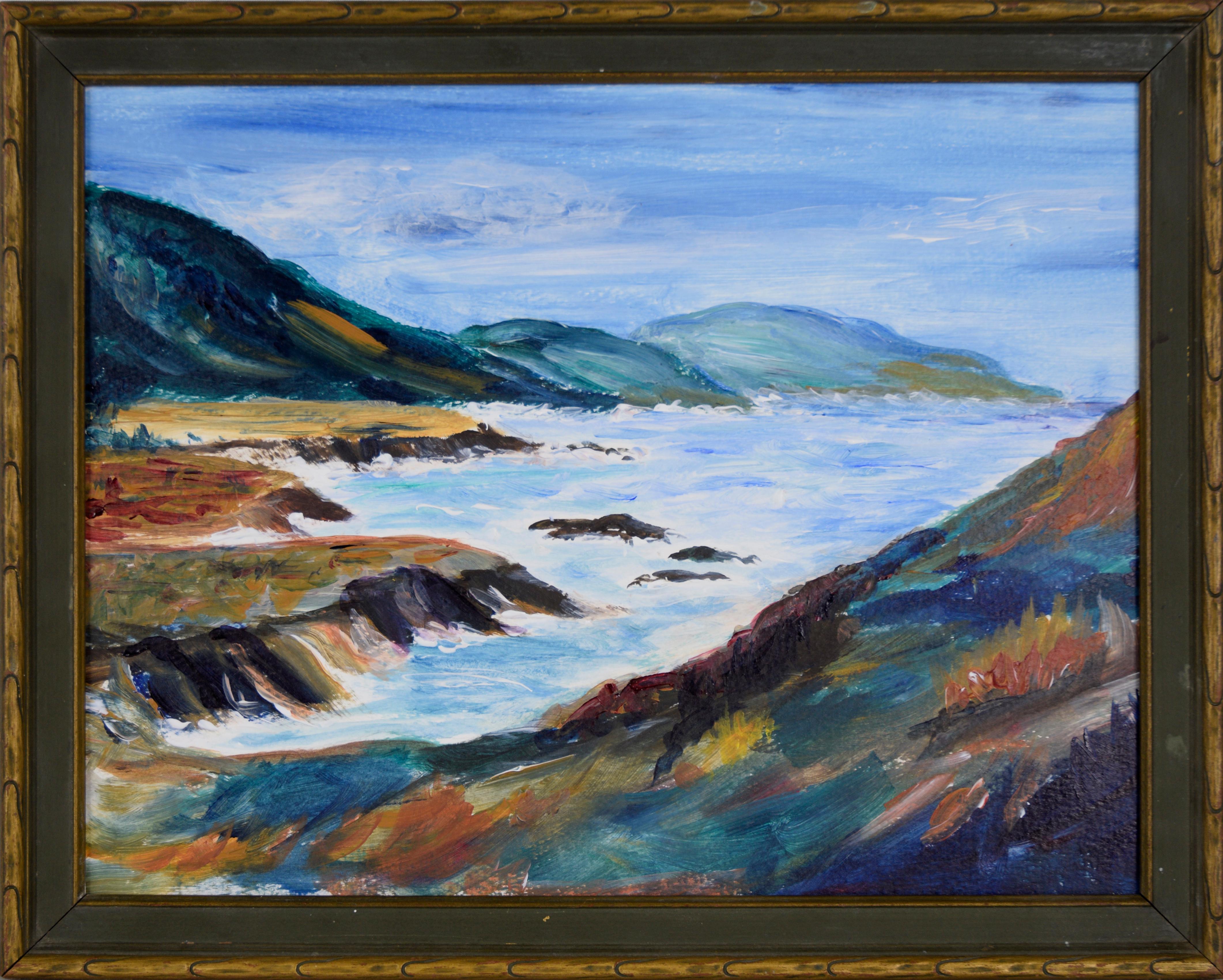 Rocky Point - Vintage Big Sur Landscape, Original California Painting