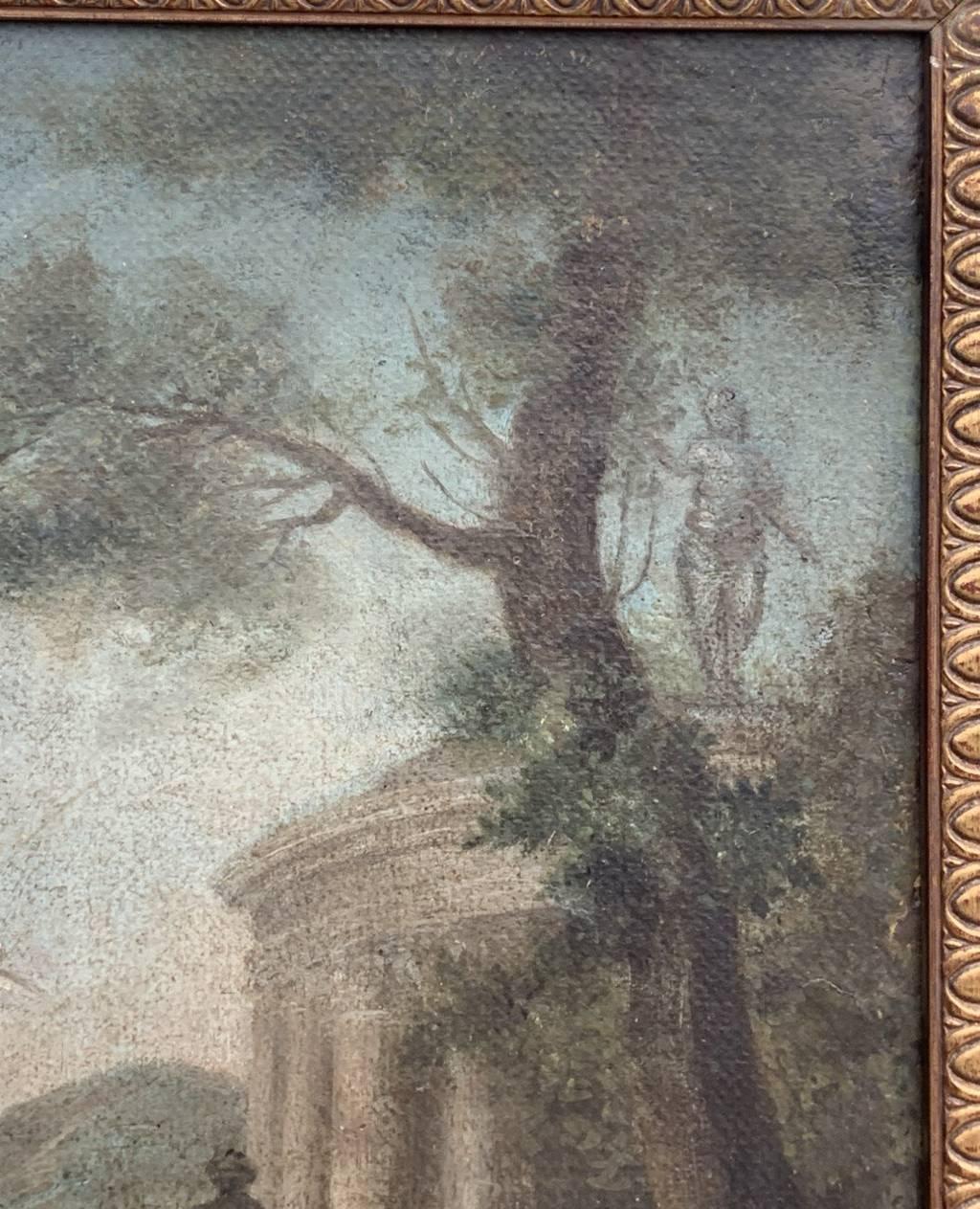 Rococò Pittore francese - Pittura di figura del XVIII secolo - Allegoria delle arti in vendita 1
