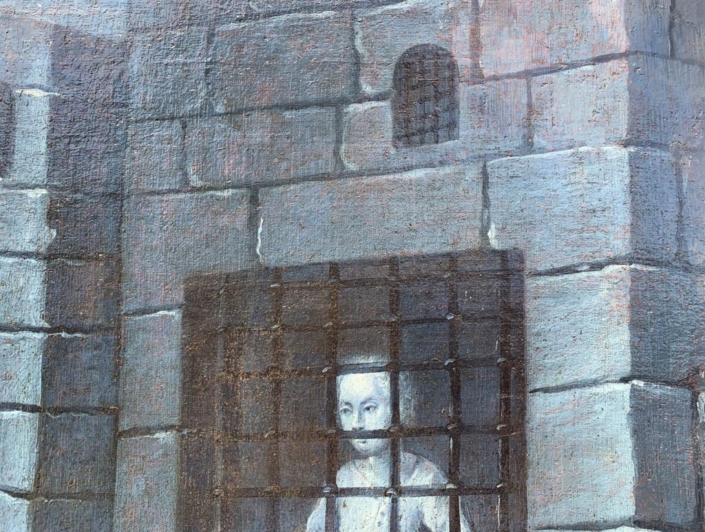 Rococò peintre français - peinture de figures du 18e siècle - prisons intérieures de Joseph  en vente 2