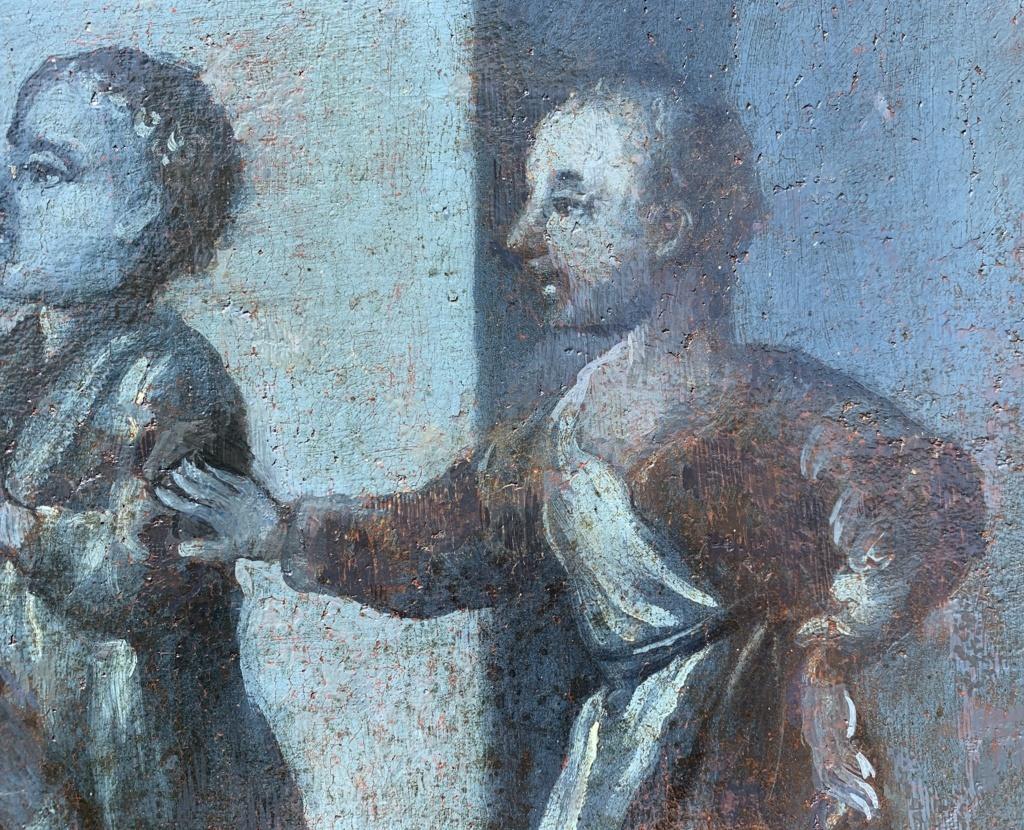 Rococò peintre français - peinture de figures du 18e siècle - Intérieur des frères Joseph  en vente 5