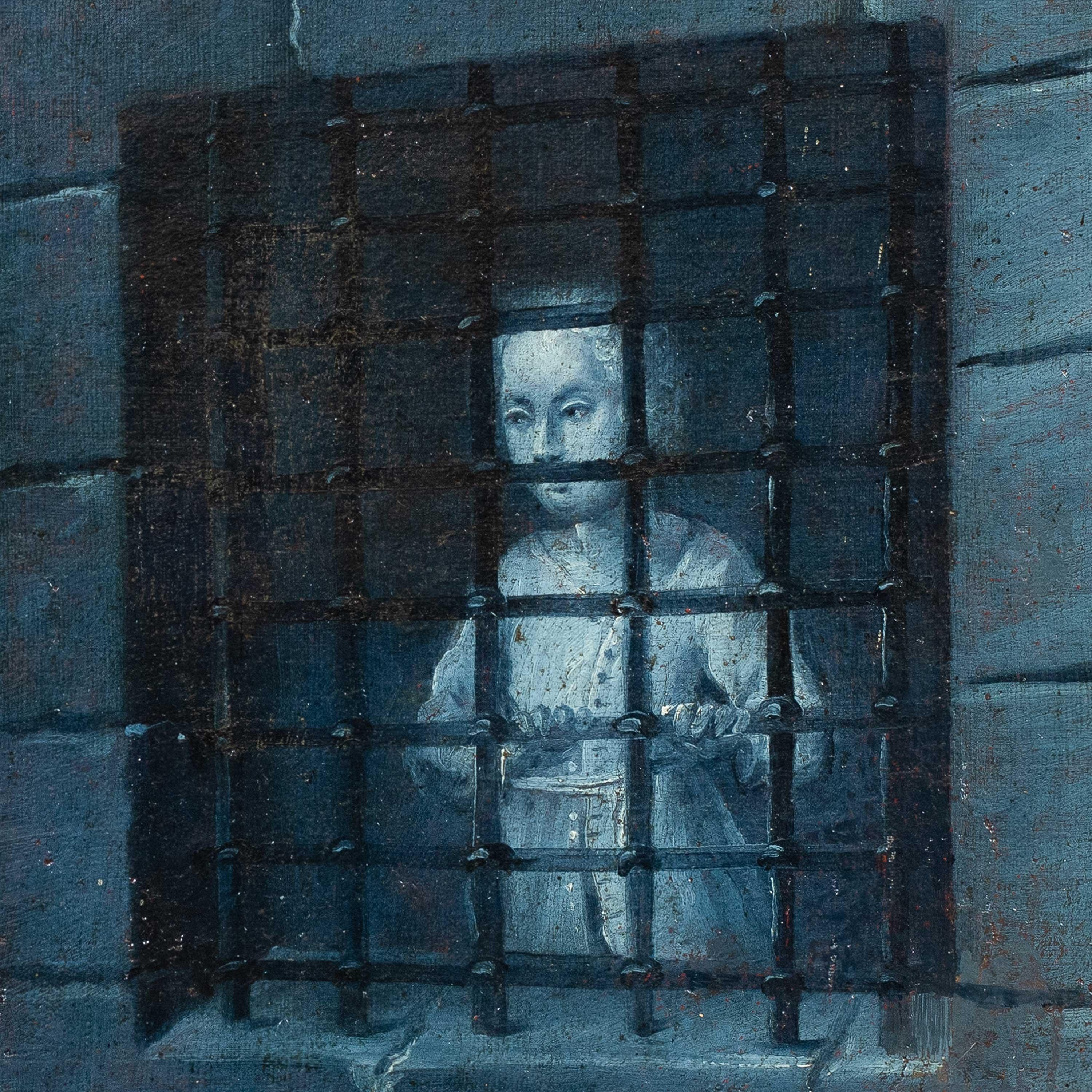 Rococò Pittore francese - Pittura di figura del XVIII secolo - Joseph in prigione - Painting di Unknown