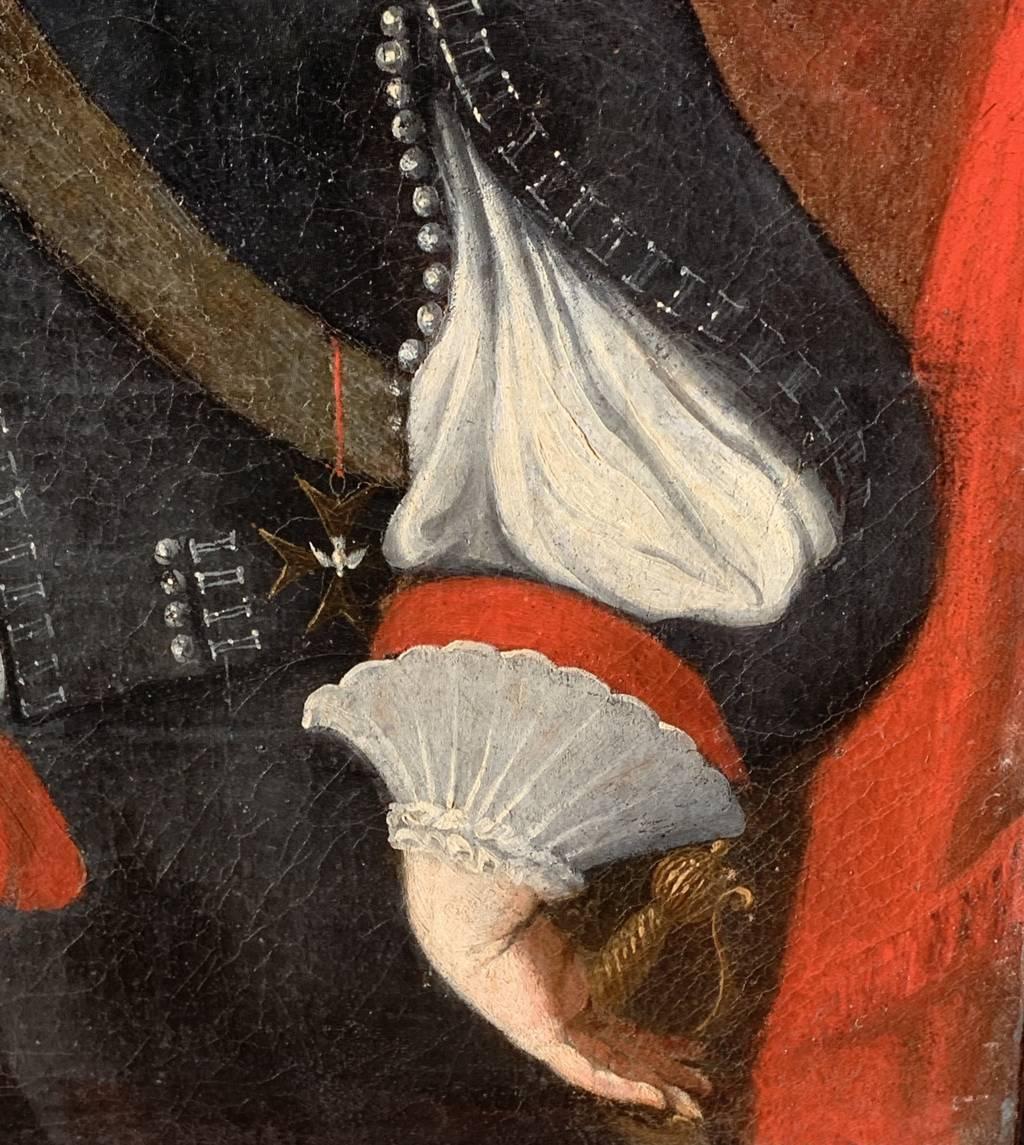 Rococò Pittore francese - Pittura di figura del XVIII secolo - Ritratto Luigi XV bambino in vendita 1