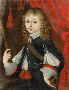 Rococò French painter - 18th century figure painting - Portrait Louis XV child