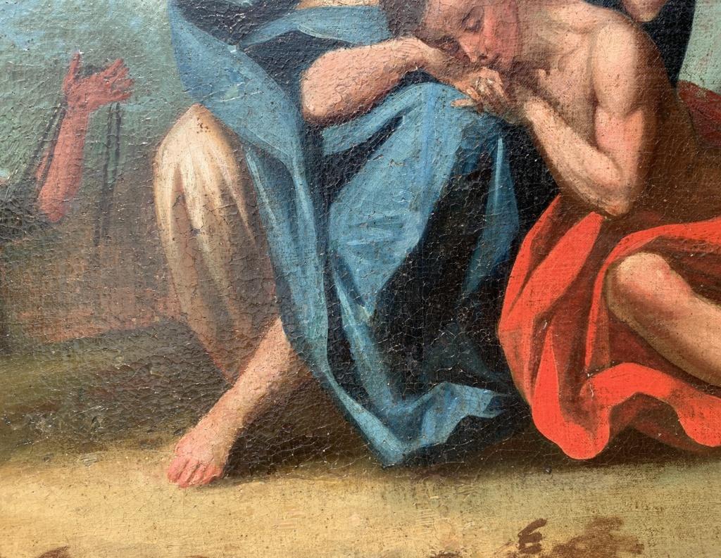 Masterly (école italienne) - Peinture de figures du XVIIIe siècle - Samson Dalila  en vente 3