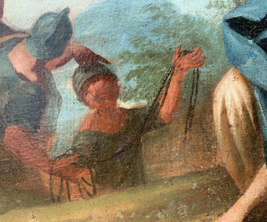 Masterly (école italienne) - Peinture de figures du XVIIIe siècle - Samson Dalila  en vente 5
