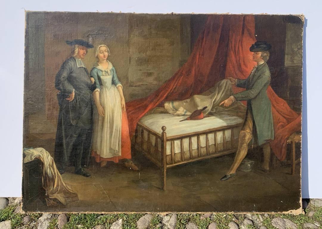 French painter (18th century) - The Bellows.

80.5 x 112.5 cm.

Oil on canvas, unframed (not signed).

Condition report: Lined canvas. Good state of conservation of the painted surface, there are traces of old restorations and wear.


- This item is