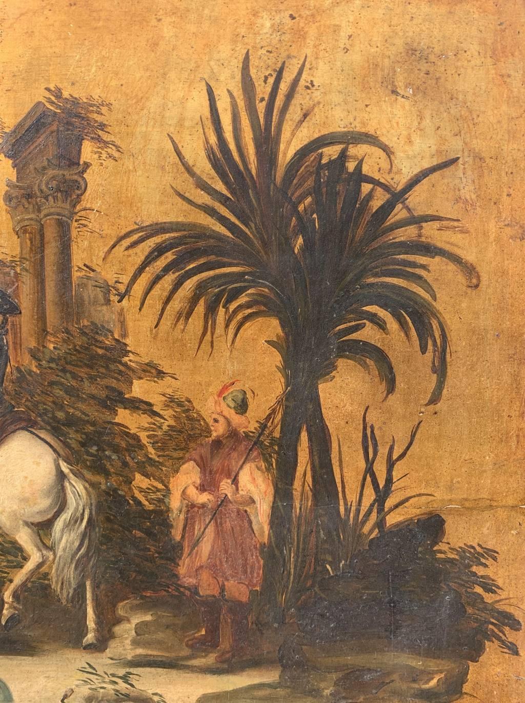 Pittore italiano rococò - Pittura di figura del 18/19° secolo - Allegoria americana 3