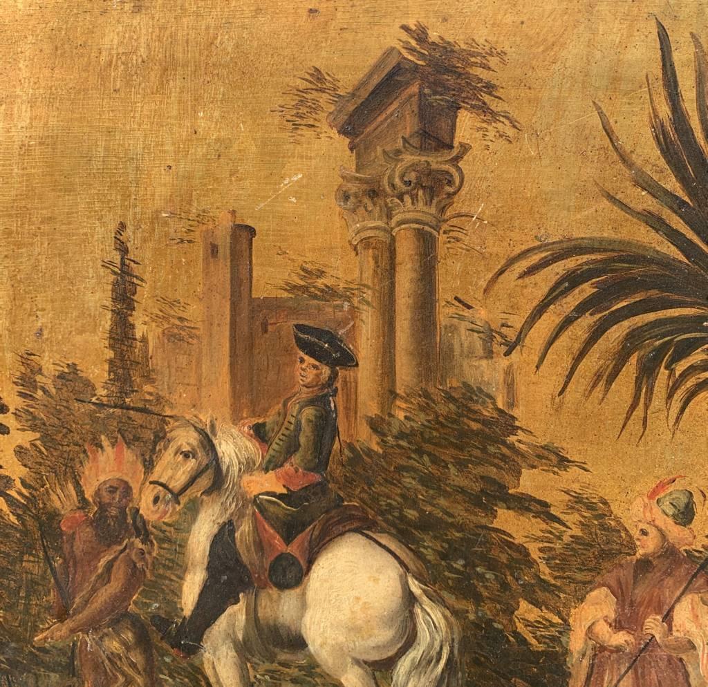 Pittore italiano rococò - Pittura di figura del 18/19° secolo - Allegoria americana 4