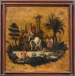 Pittore italiano rococò - Pittura di figura del 18/19° secolo - Allegoria americana