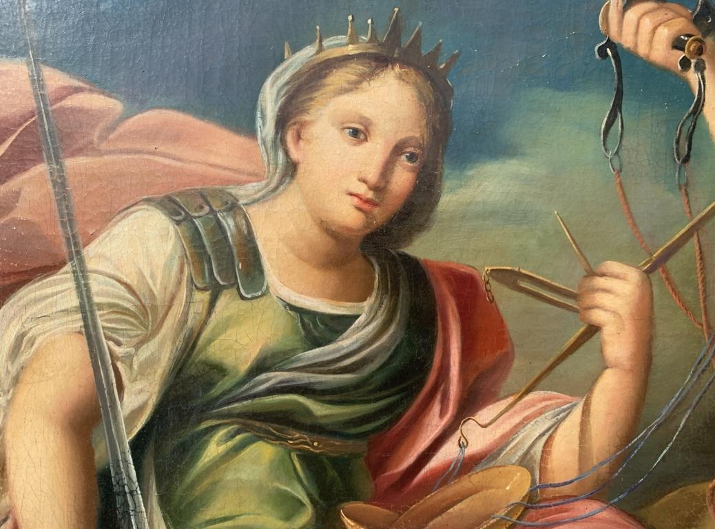 Rococò Peintre italien - 18-19ème siècle peinture de figures - Allégorie mythologique en vente 5