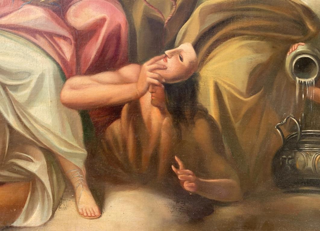 Rococò Peintre italien - 18-19ème siècle peinture de figures - Allégorie mythologique en vente 1