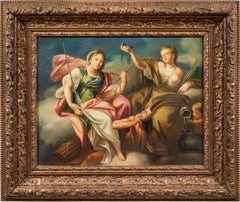 Rococò Peintre italien - 18-19ème siècle peinture de figures - Allégorie mythologique
