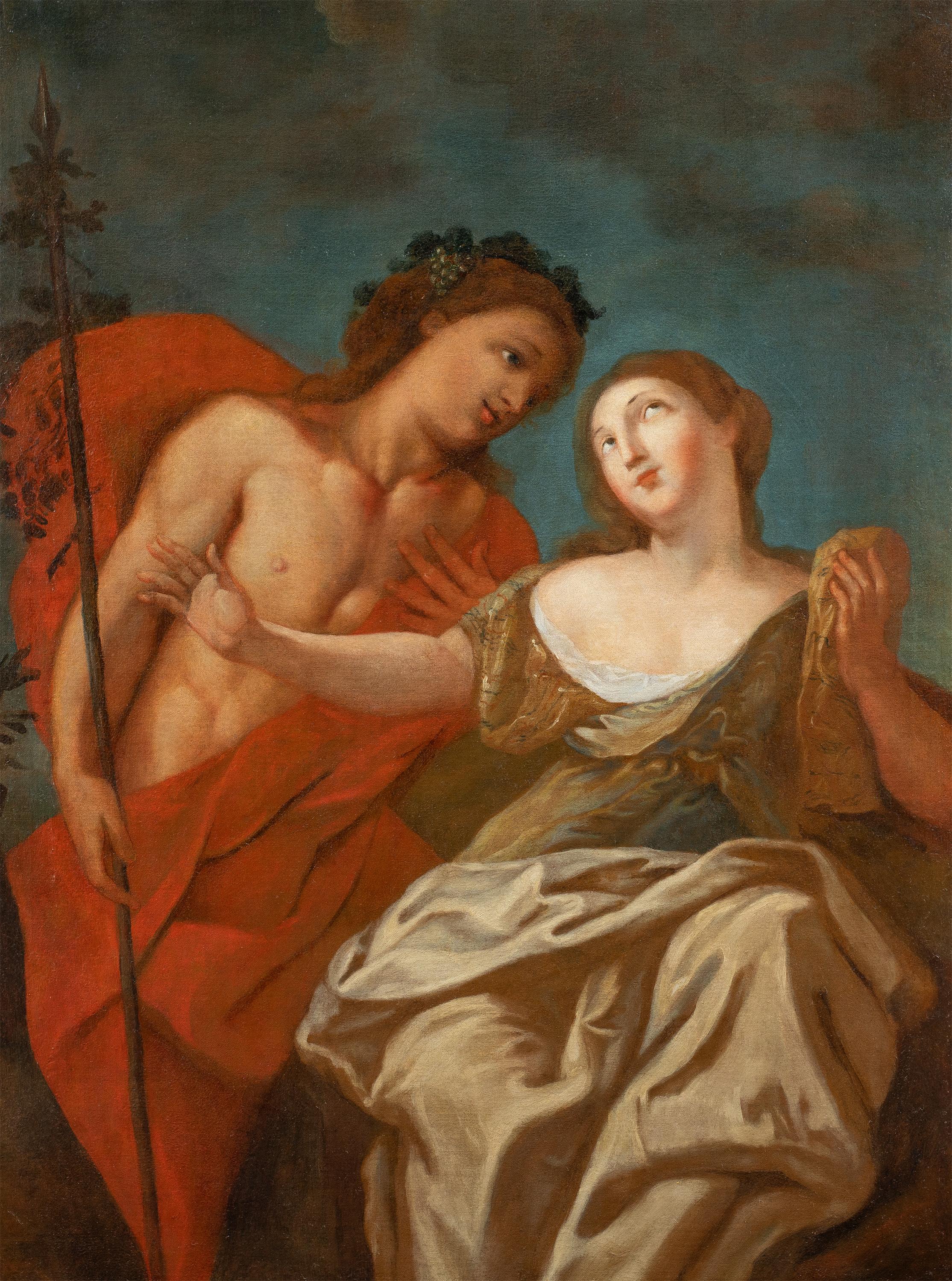 Unknown Interior Painting - Rococò Italian painter - 18th century figure painting - Bacchus Ariadne
