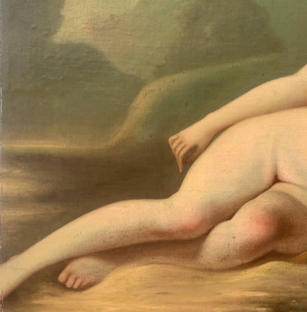 Rococò Italian painter - 18th/19th century figure painting - Nude female For Sale 1