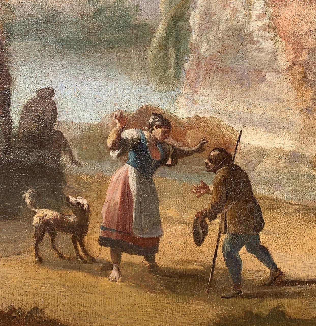 Rococò Italienischer Maler - Landschaftsmalerei des 18. Jahrhunderts - Festveranstaltung im Angebot 4