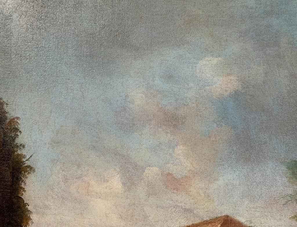 Rococò Italian painter - 18th century landscape painting - Festival  For Sale 1