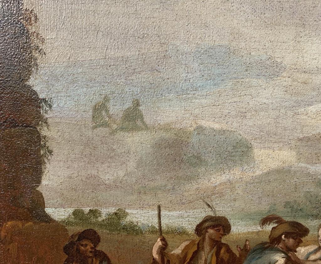 Rococò Italian painter - 18th century landscape painting - Festival  For Sale 2