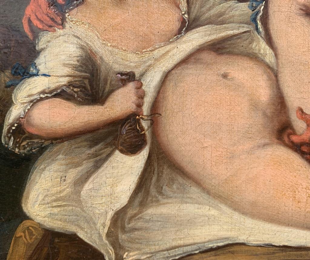 Pittore Rococò (scuola veneziana) - Pittura di figura del XVIII secolo - Scena erotica 4