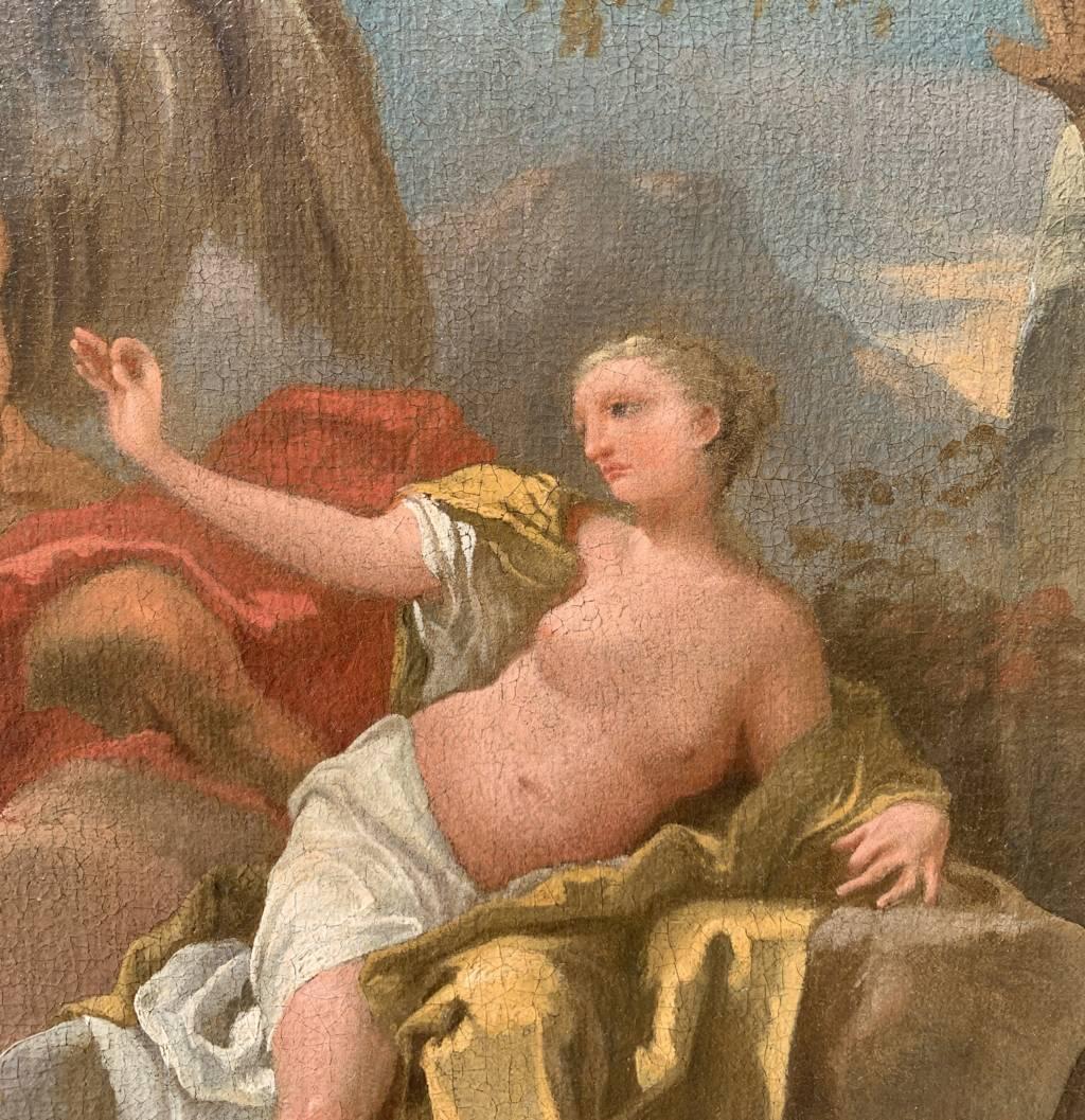 Rococò Maestro veneciano - Pintura de figuras del siglo XVIII - Venus y Cronos en venta 5