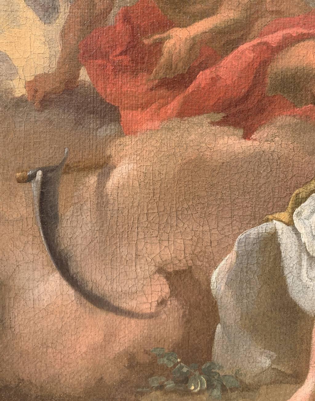 Rococò Maestro veneciano - Pintura de figuras del siglo XVIII - Venus y Cronos en venta 6