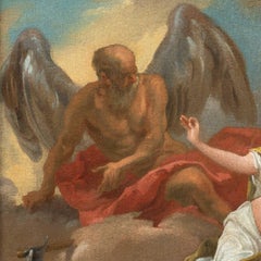 Rococò Venetian Master - 18th century figure painting - Venus and Chronos