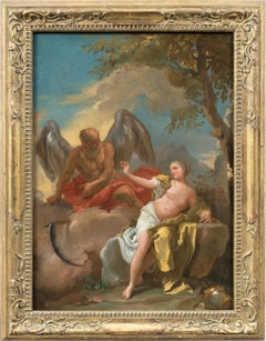 Rococò Venetian Master - 18th century figure painting - Venus and Chronos