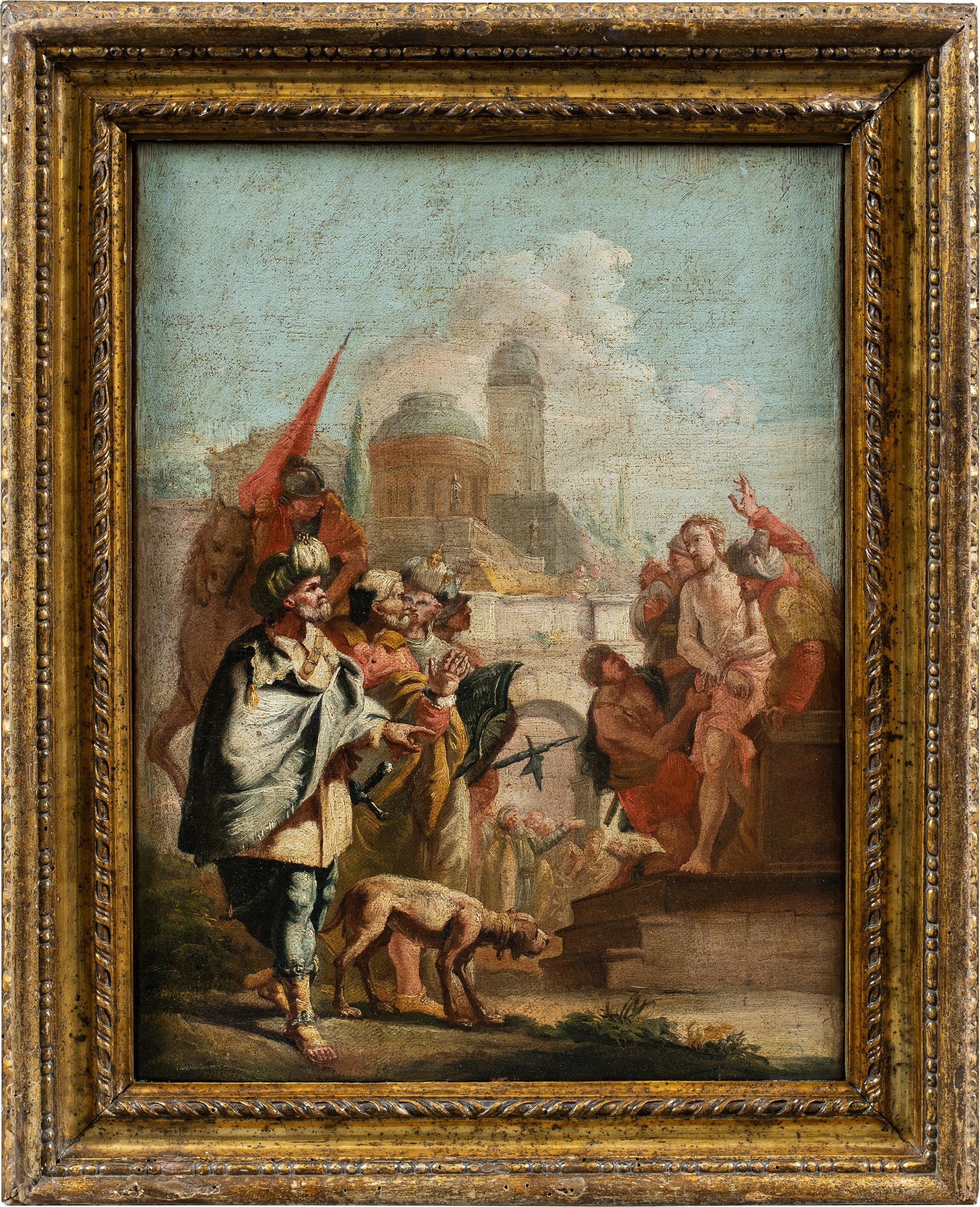 Rococò pittore veneziano - Pittura di figura del XVIII secolo - Cristo condotto al giudizio