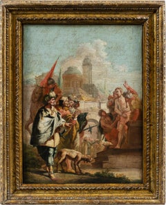 Rococò pintor veneciano - pintura de figuras del siglo XVIII - Cristo conducido al juicio