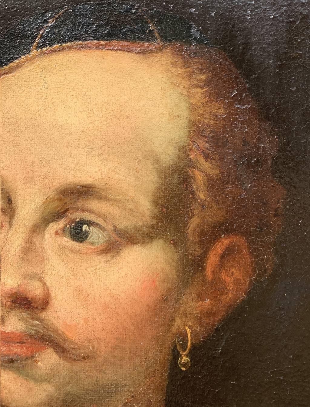 Rococò Pintor veneciano - Pintura de figuras del siglo XVIII - Retrato en venta 2