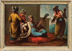 Antique Rococò Venetian painter - 18th century figure painting - Turkish orientalist