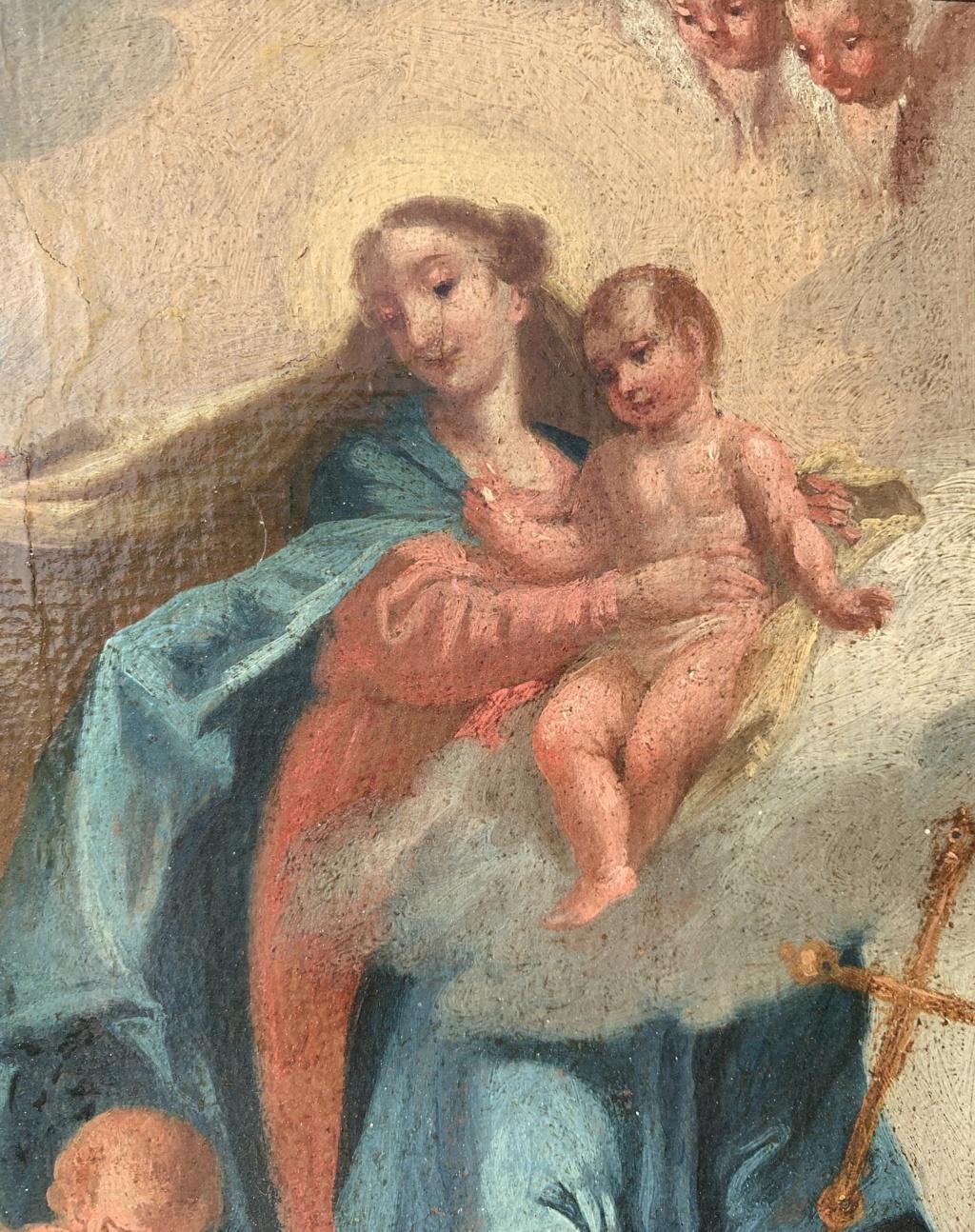 Rococò Venetian painter - 18th century figure painting - Virgin Child  3