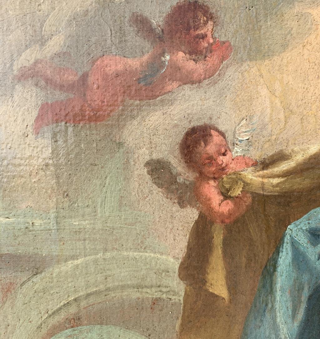 Rococò Venetian painter - 18th century figure painting - Virgin Child  4