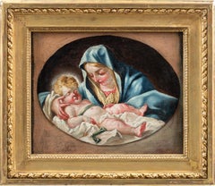 Rococò Venetian painter - 18th century figure painting - Virgin child - Italy