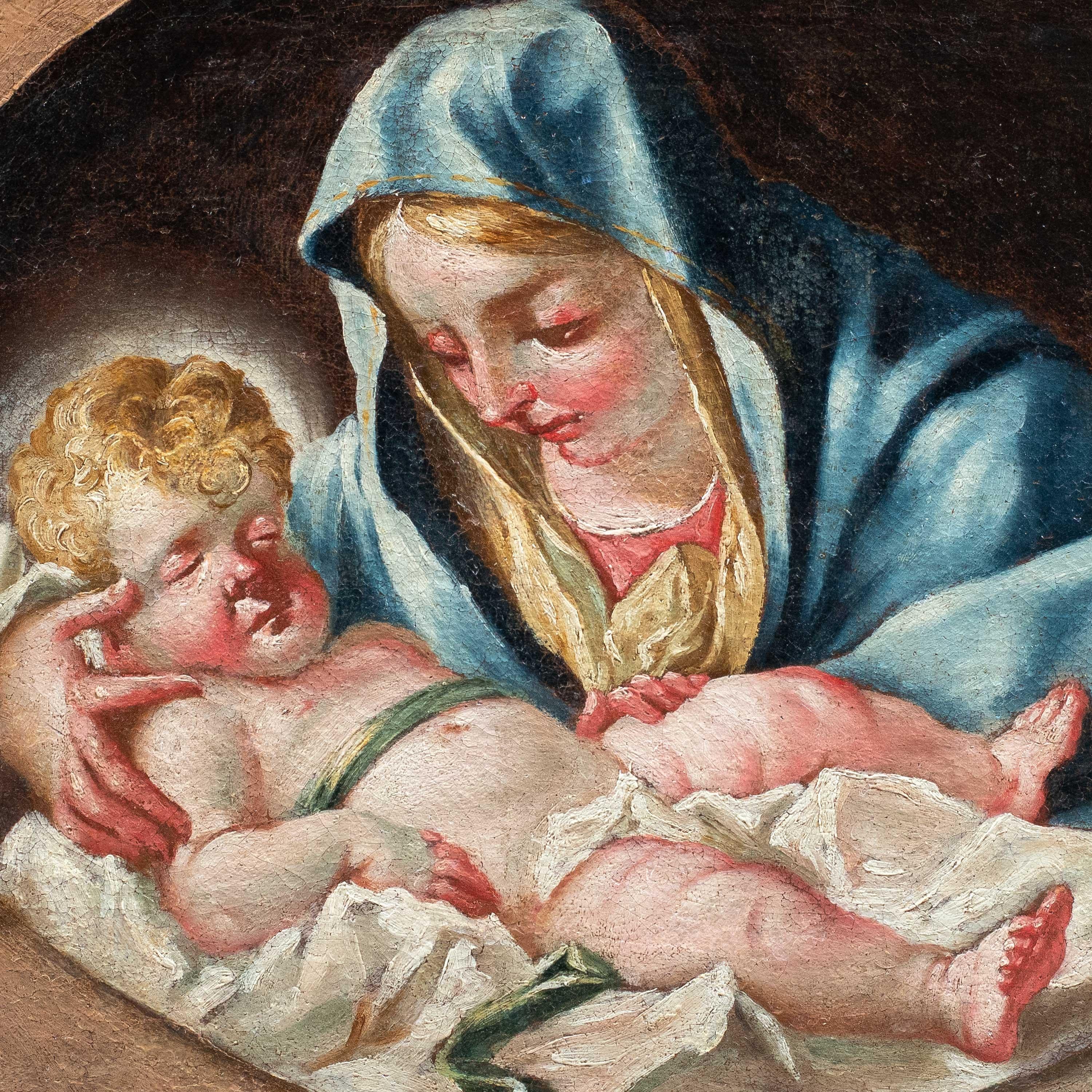 Rococò pintor veneciano - Pintura de figuras del siglo XVIII - Virgen niña - Italia - Painting de Unknown