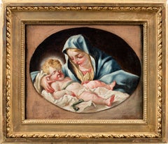 Rococò Venetian painter - 18th century figure painting - Virgin child - Italy