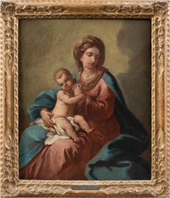 Rococò Pintor veneciano - Pintura de figuras del siglo XVIII - Virgen con el Niño