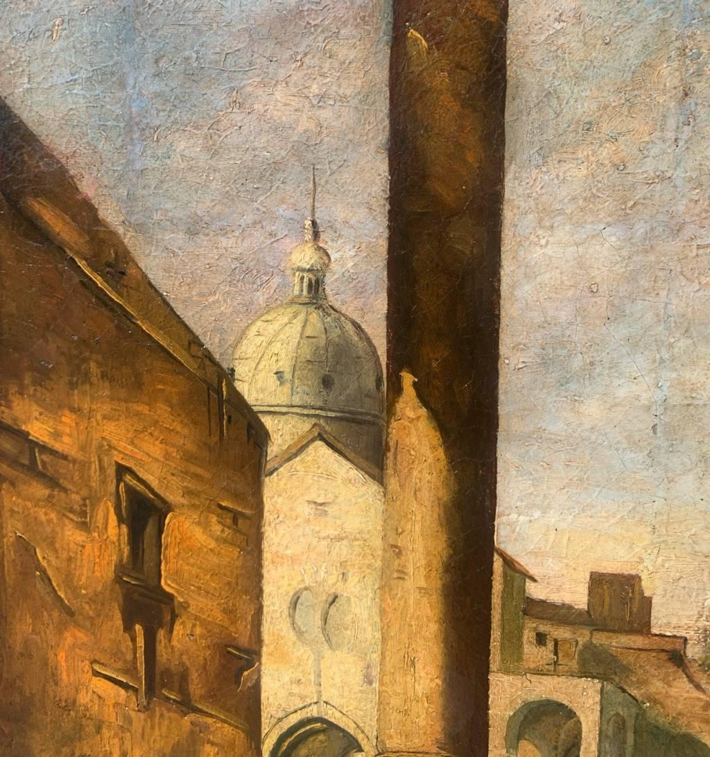 Rococò pittore veneziano - Paesaggio del XIX secolo - Portico a Venezia 2
