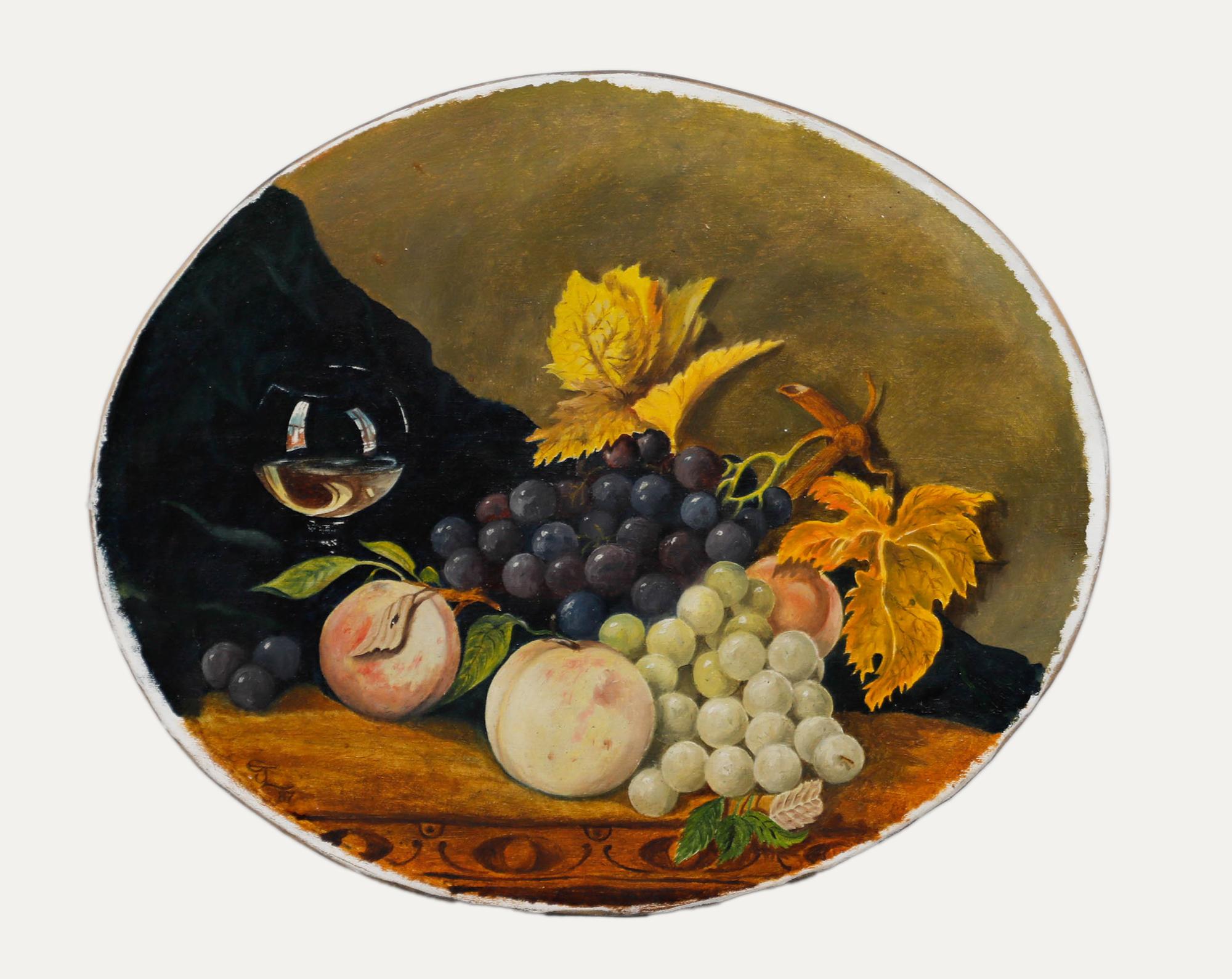 Roger Lovell – Ölgemälde, Stillleben mit Früchten, 20. Jahrhundert