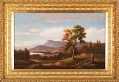 Antique "Roger's Slide, Lake George, Adirondacks, New York, " Hudson River School