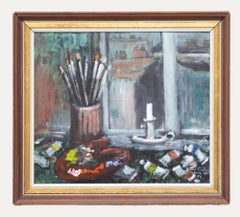 Roland Lindberg - Framed 20th Century Oil, The Artist's Tools
