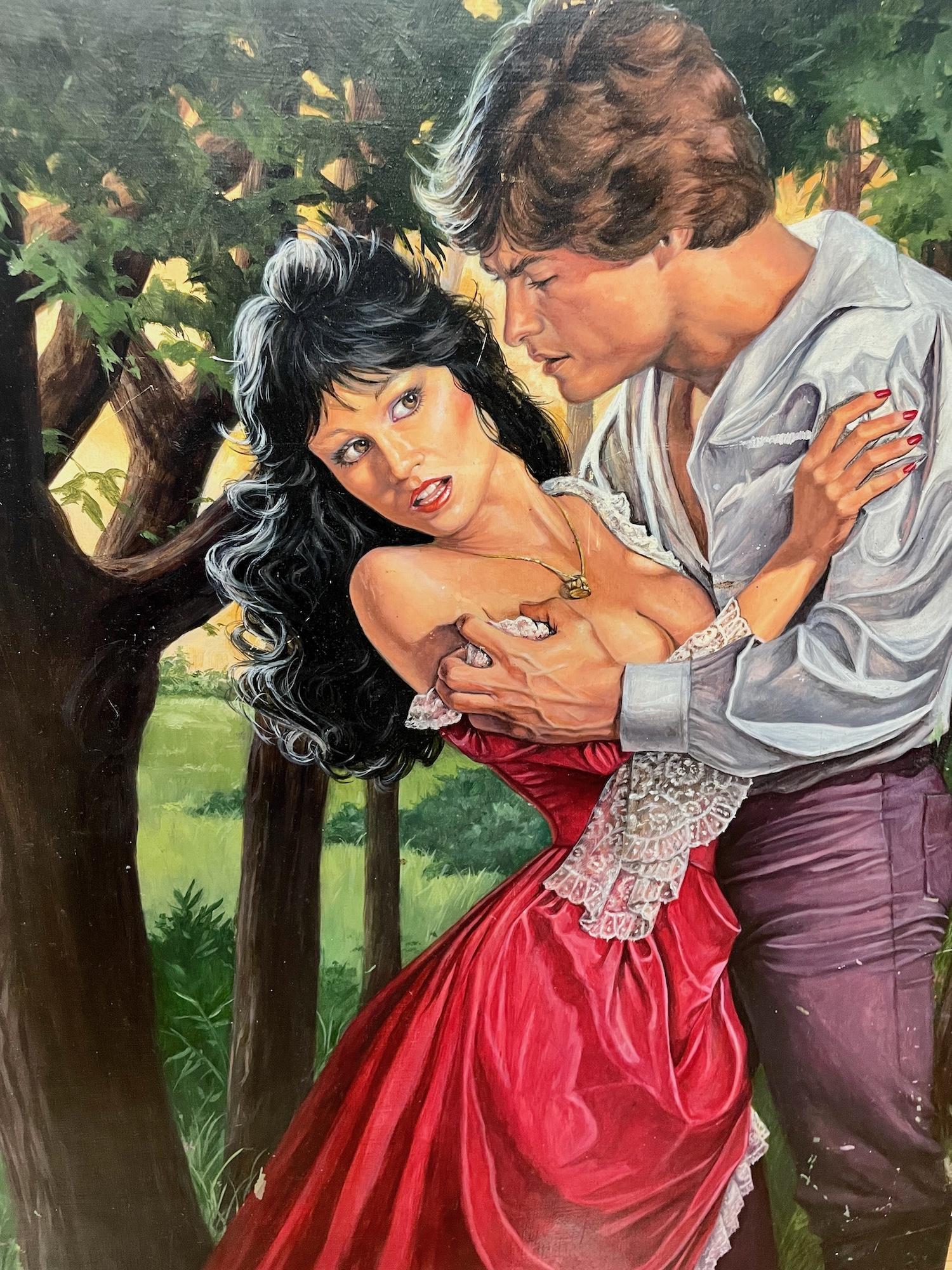 Romance Novel-Cover-Illustration – Painting von Unknown