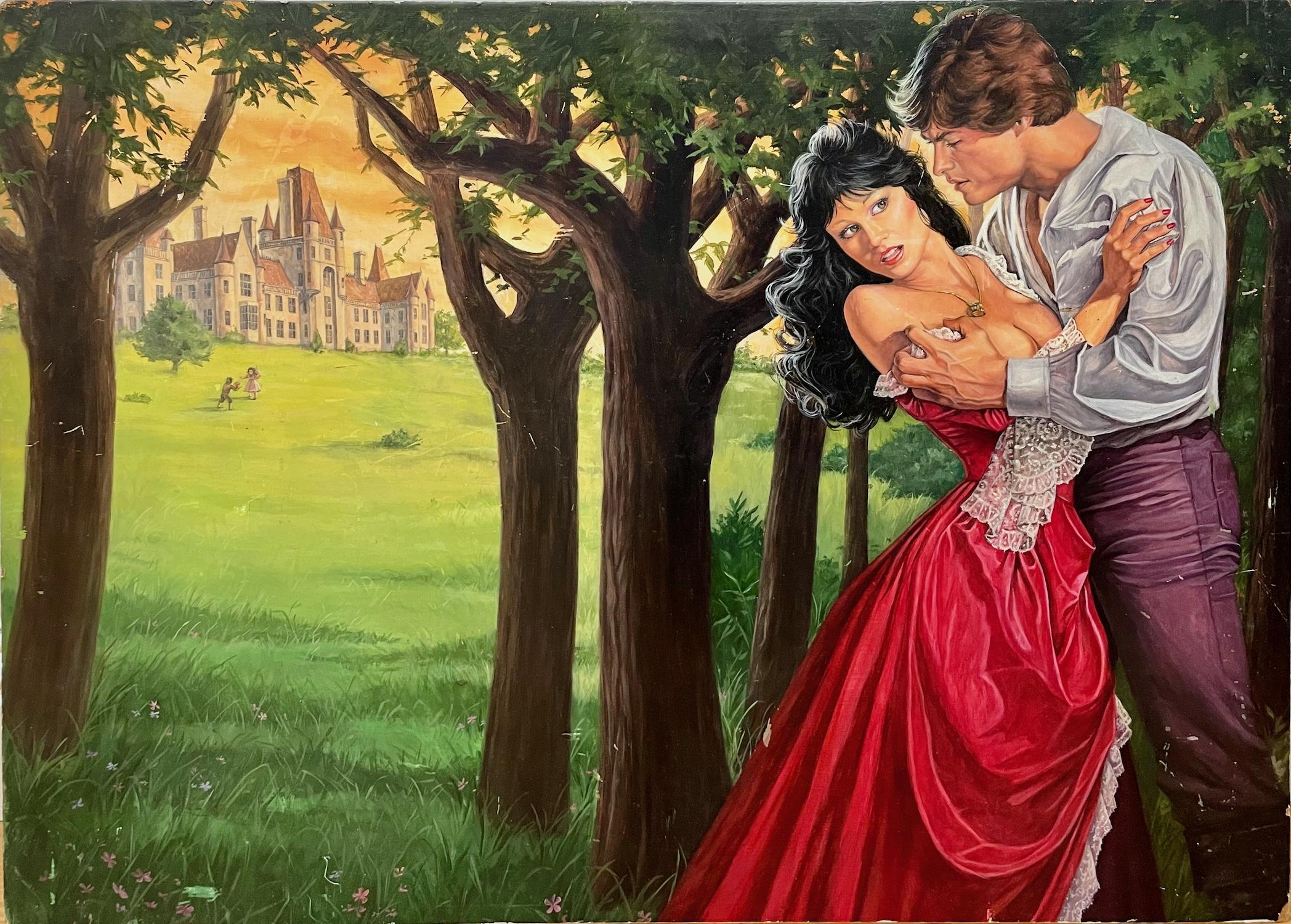 Illustrazione della copertina di un romanzo romantico