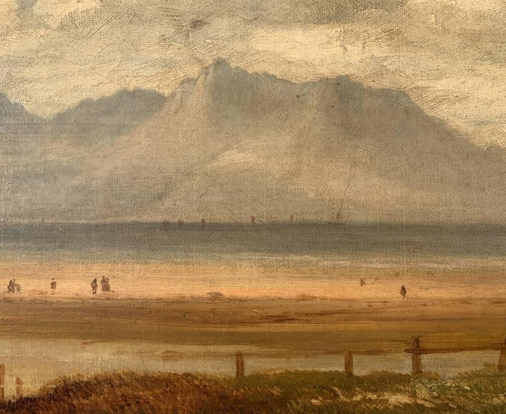 Romantic British painter - 19th century landscape painting - Lake view For Sale 6