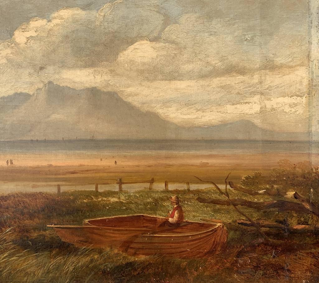 Romantisches britisches Maler des 19. Jahrhunderts – Landschaftsgemälde – Meer – Öl auf Leinwand (Realismus), Painting, von Unknown