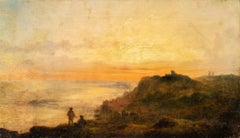 Romantic British painter - 19th century landscape painting - Sea - Oil on canvas