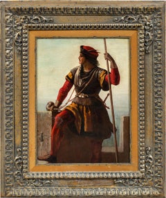 Romantic European painter - 19th century figure painting - The soldier