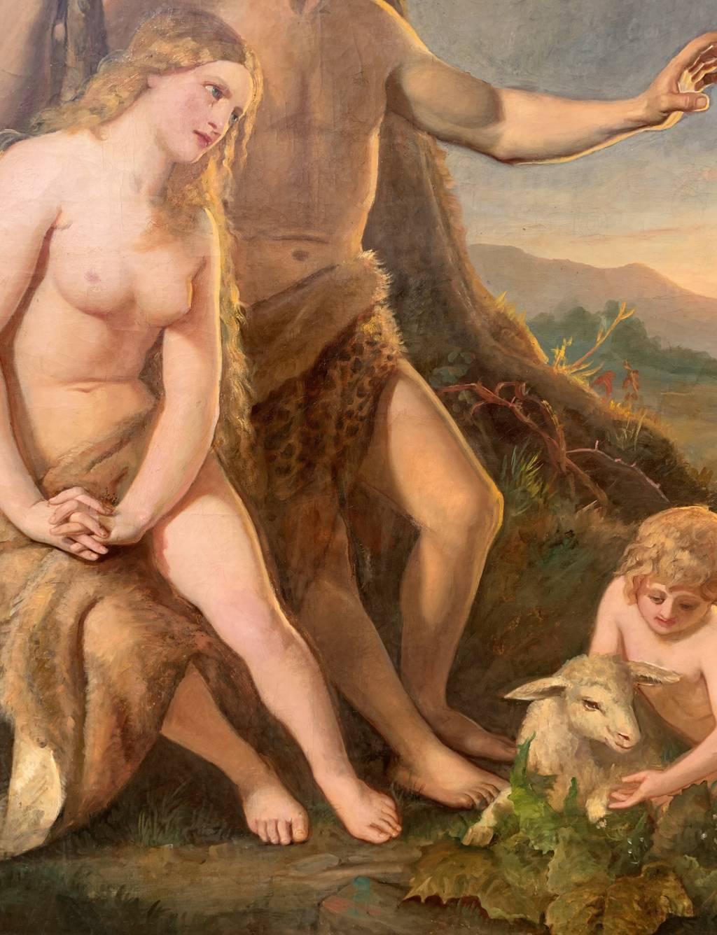 Pittore romantico francese - Pittura di figura del primo Ottocento - Adams ed Eva 5