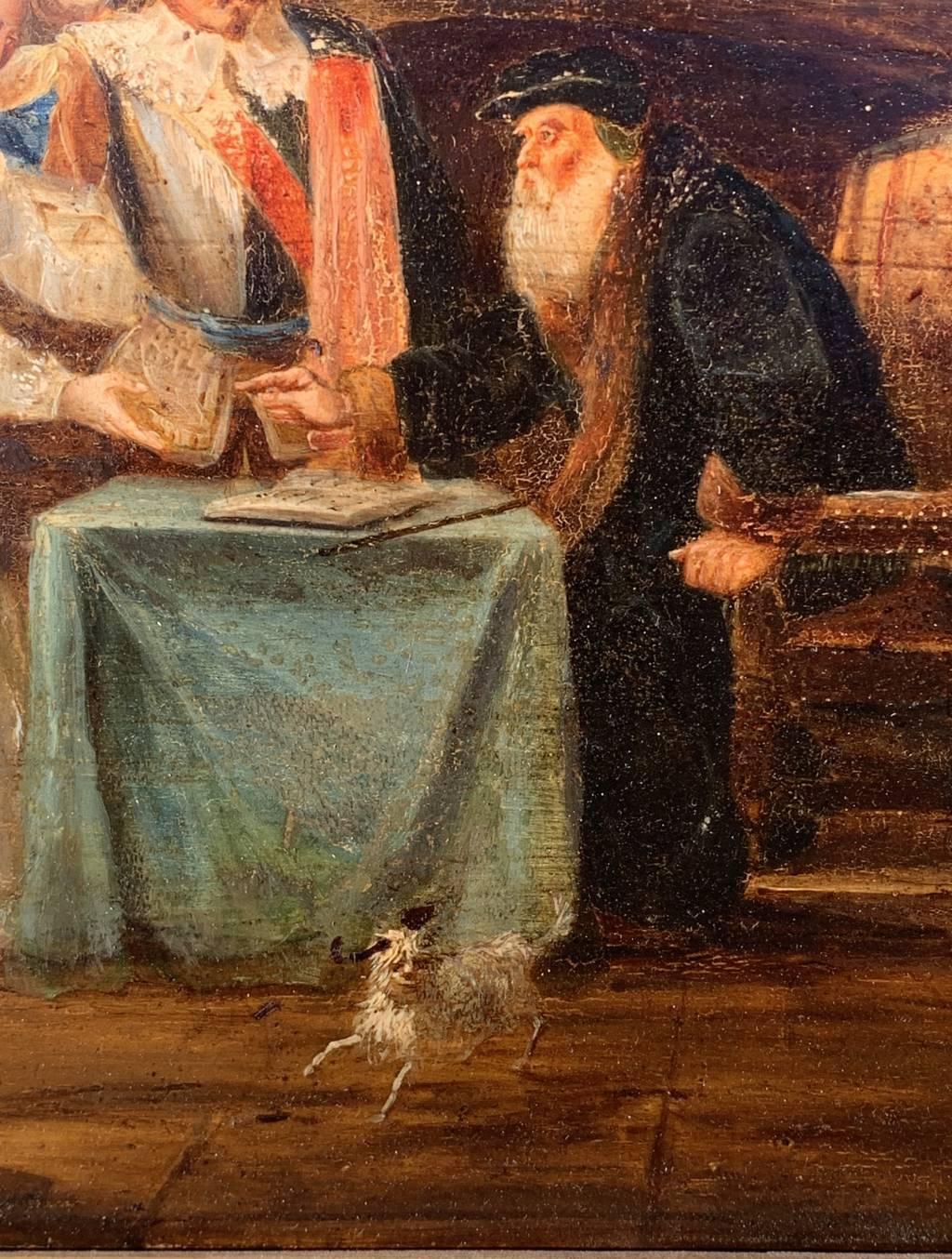 Romantic Italian painter - 19th century figure painting - Historical scene For Sale 6